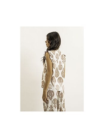 Top sans manches motifs FELOVIA