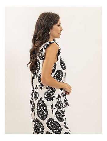 Top sans manches motifs FELOVIA