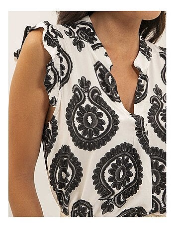 Top sans manches motifs FELOVIA