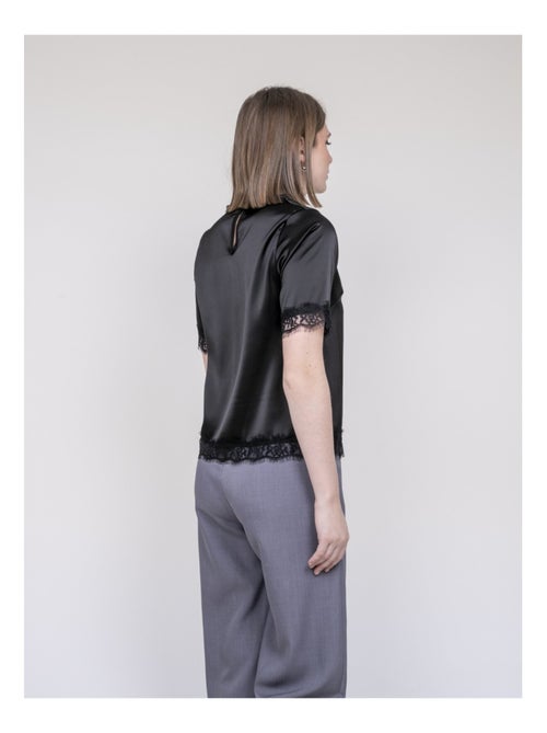Top satin finition dentelle fernada - Kiabi