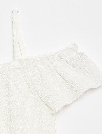 Top smocké à fines bretelles