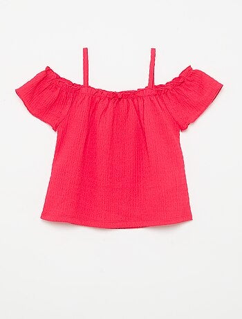 Top smocké à fines bretelles
