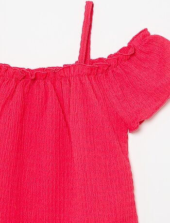 Top smocké à fines bretelles