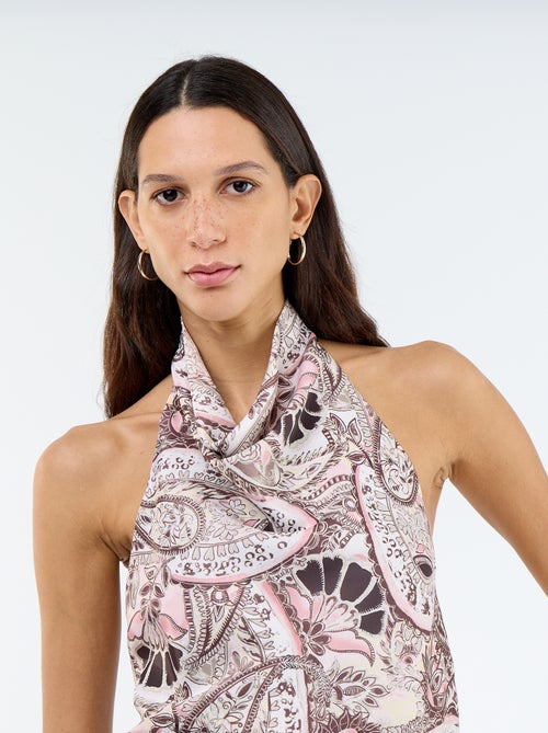 Top stretch asymétrique matière satinée - Kiabi Top stretch asymétrique matière satinée - Kiabi