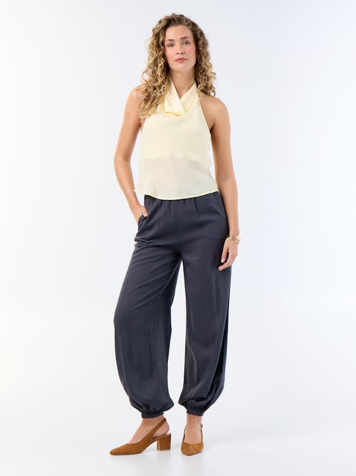 Top stretch asymétrique matière satinée - Kiabi