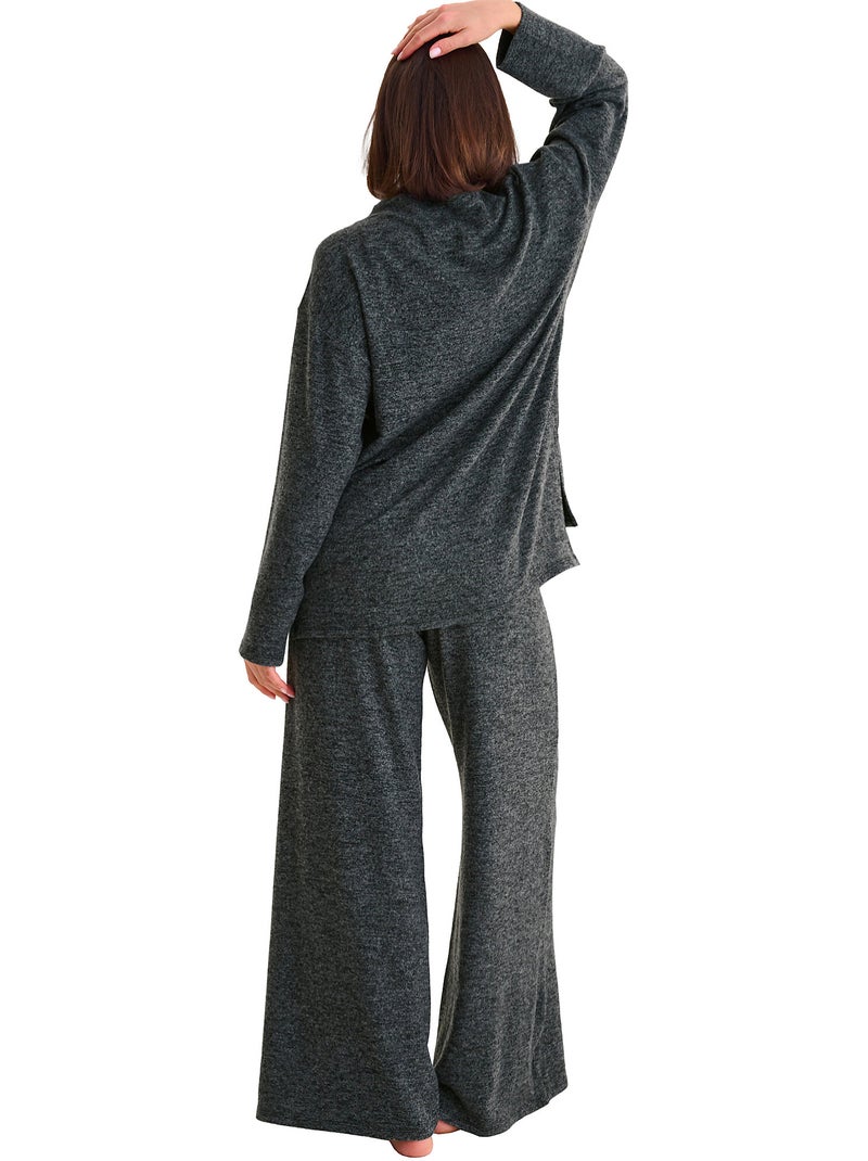 Top sweater manches longues rosie Gris - Kiabi