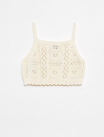 Top uni en crochet