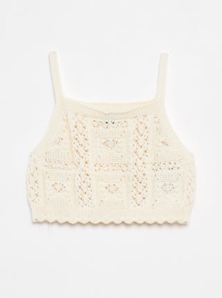 Top uni en crochet