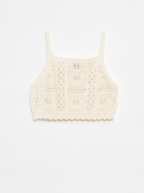 Top uni en crochet - Kiabi