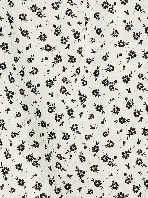 Top van kreukeltricot met elastische kraag - So Easy - Kiabi