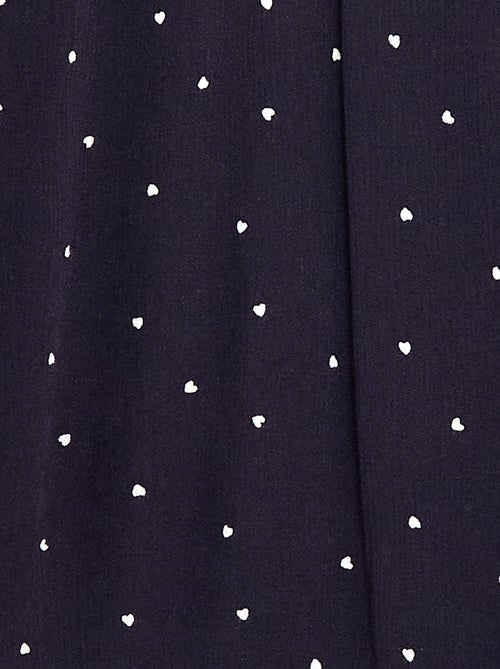 Top van kreukeltricot met elastische kraag - So Easy - Kiabi