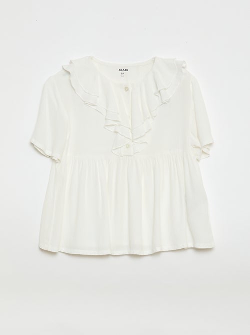 Top van licht tricot met motiefje - Kiabi