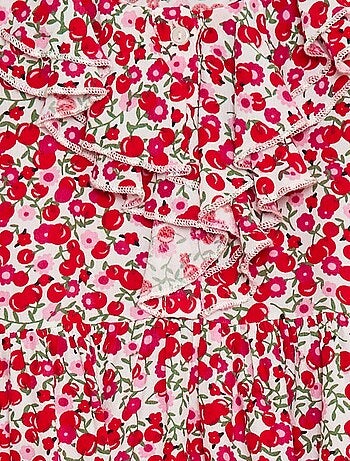 Top van licht tricot met motiefje