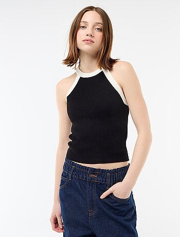 Top van tricot met Amerikaanse armsgaten