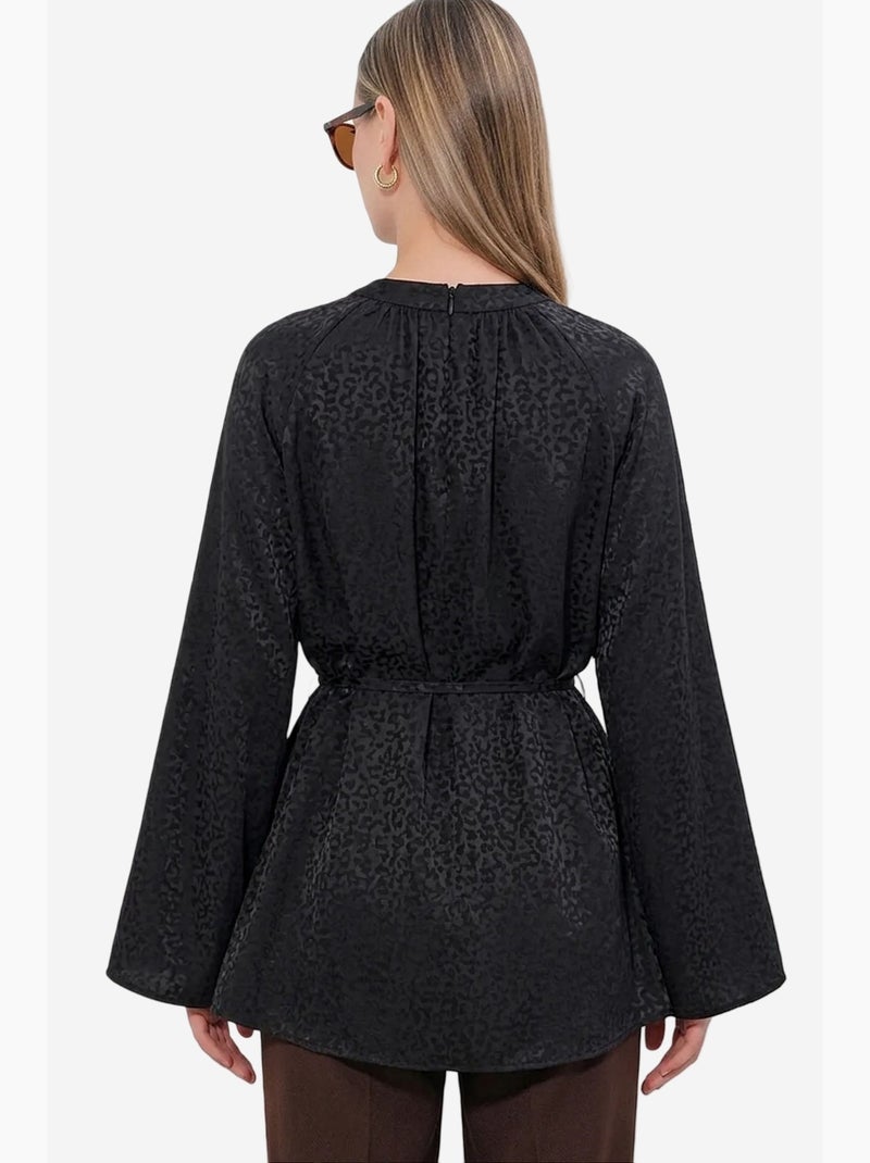 Top van viscose bdart Zwart - Kiabi