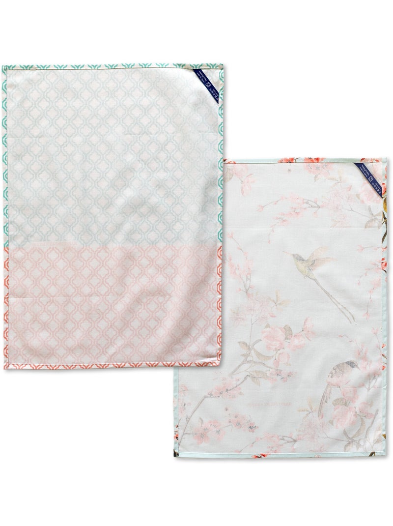 Torchon (2 pi?ces) Chinoiserie "Happyfriday" Multicolore - Kiabi