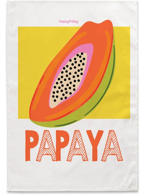 Torchon (2 pièces) papaya fruit "happyfriday" - Kiabi