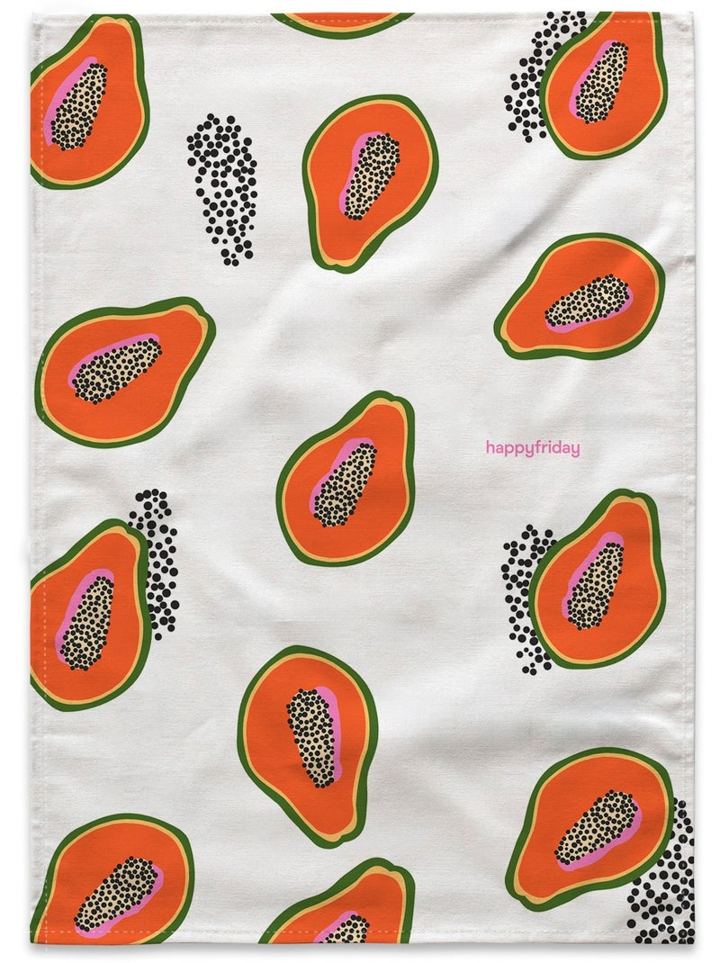 Torchon (2 pièces) papaya fruit "happyfriday" Multicolore - Kiabi