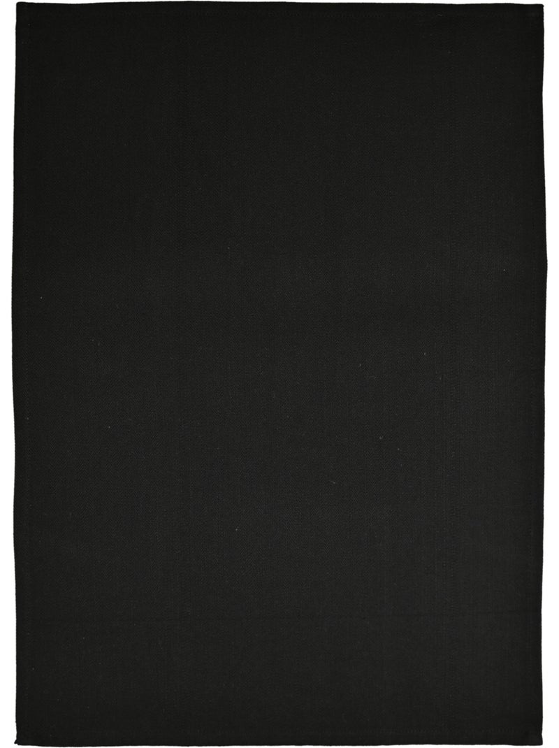 Torchon de cuisine unis en coton Noir - Kiabi