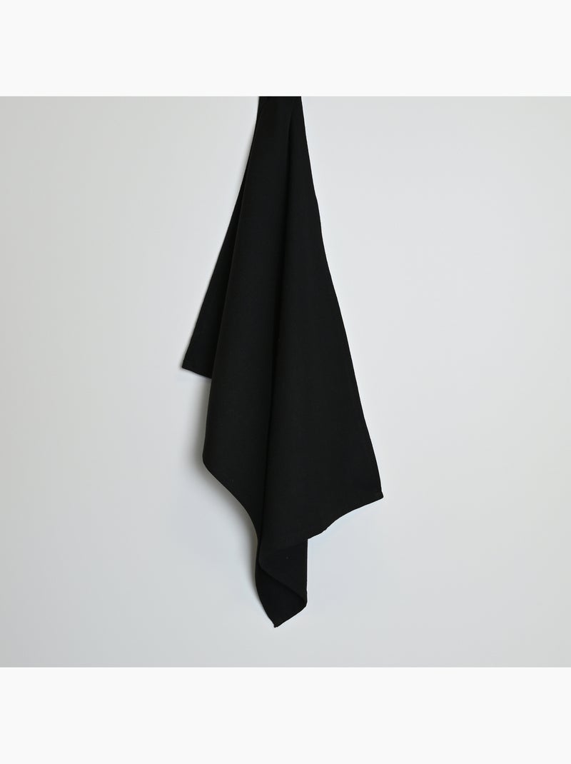 Torchon de cuisine unis en coton Noir - Kiabi