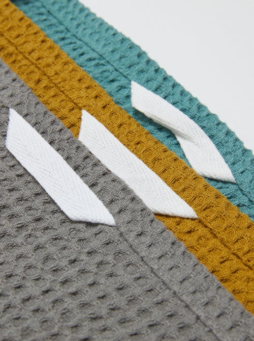 Torchon rectangulaire en nid d'abeilles - Kiabi