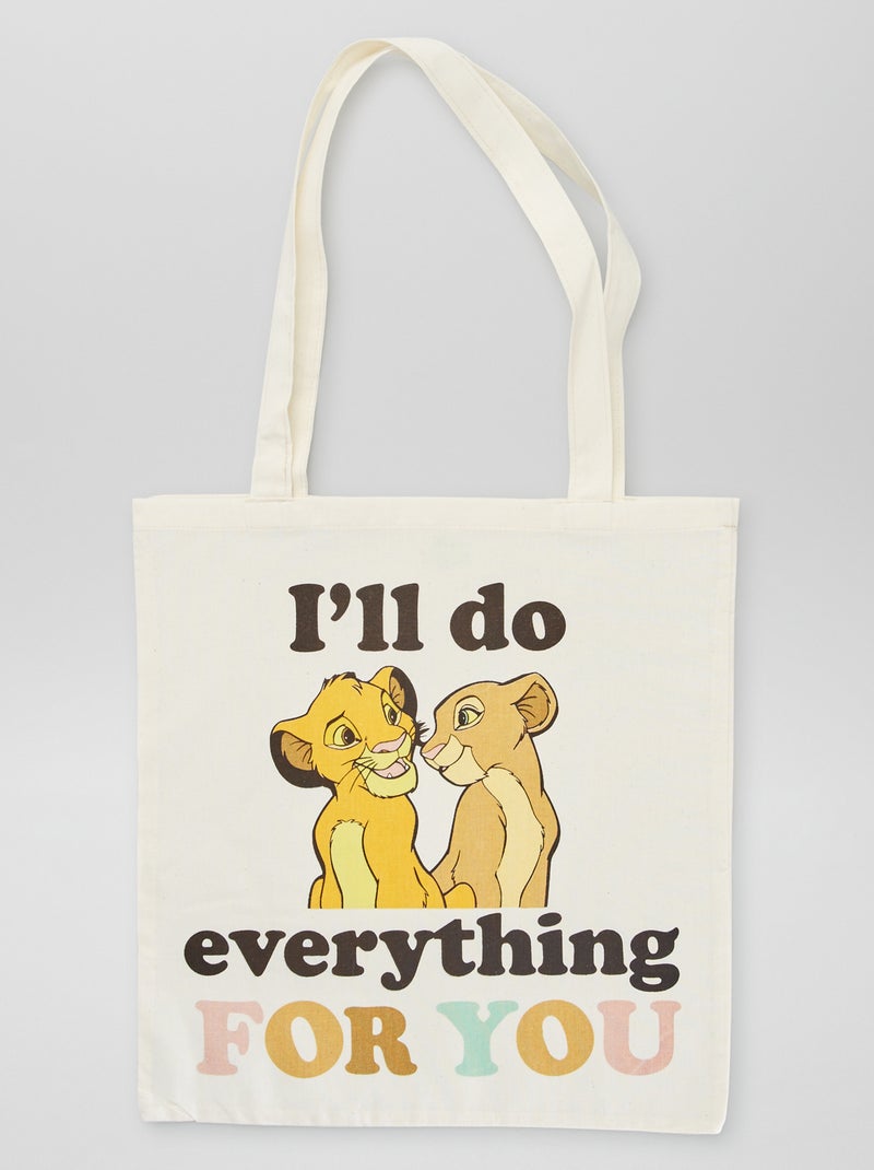 Tote-bag en toile 'Disney' Beige - Kiabi