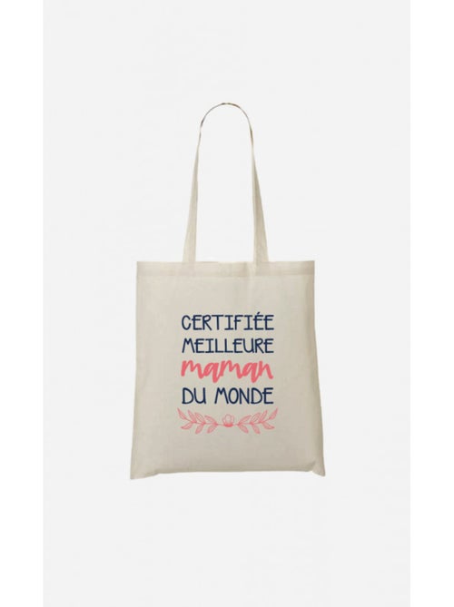 Totebag CERTIFIEE MEILLEURE MAMAN DU MONDE V2 - Kiabi Totebag CERTIFIEE MEILLEURE MAMAN DU MONDE V2 - Kiabi