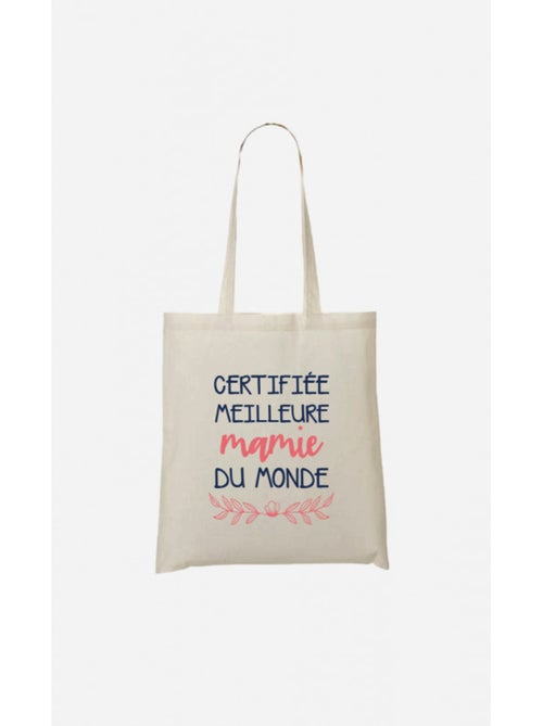 Totebag CERTIFIEE MEILLEURE MAMIE DU MONDE V2 - Kiabi Totebag CERTIFIEE MEILLEURE MAMIE DU MONDE V2 - Kiabi