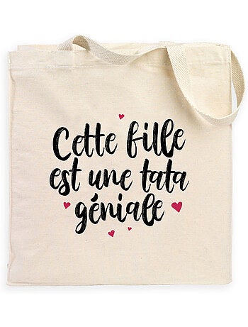 Totebag CETTE FILLE EST UNE TATA GÉNIALE