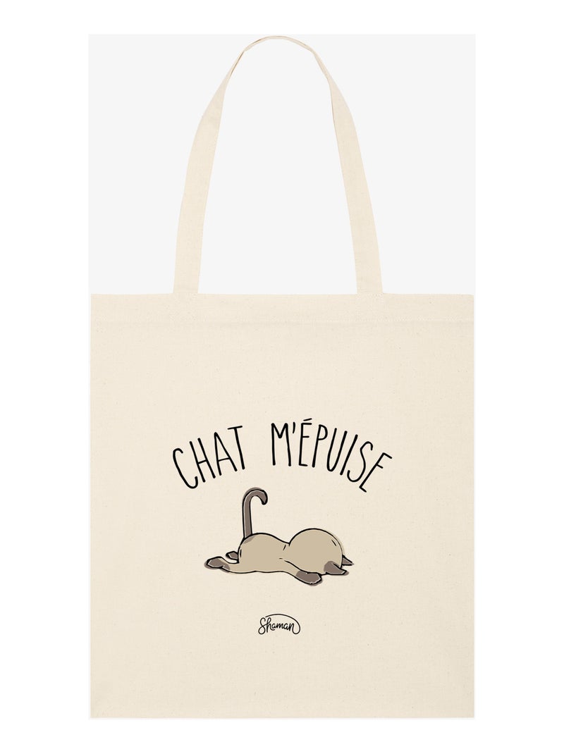Totebag CHAT M'EPUISE Beige - Kiabi