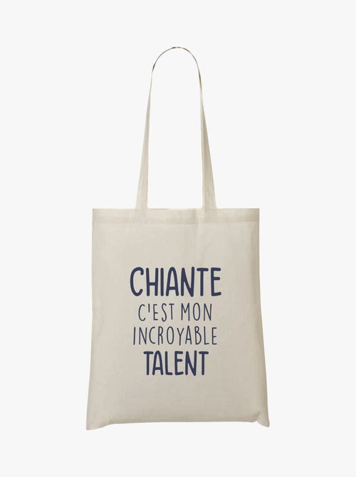Totebag CHIANTE C'EST MON INCROYABLE TALENT - Kiabi Totebag CHIANTE C'EST MON INCROYABLE TALENT - Kiabi