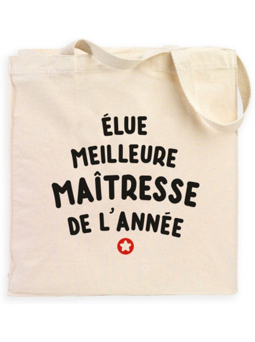 Totebag ÉLUE MEILLEURE MAÎTRESSE DE L'ANNÉE - Kiabi Totebag ÉLUE MEILLEURE MAÎTRESSE DE L'ANNÉE - Kiabi