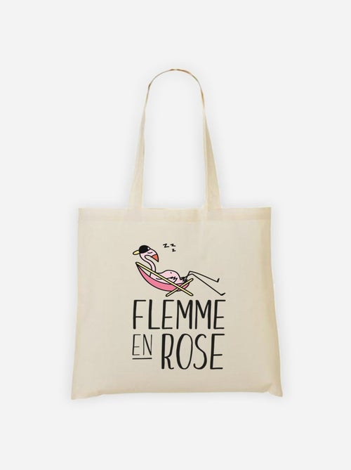 Totebag FLEMME EN ROSE - Kiabi Totebag FLEMME EN ROSE - Kiabi