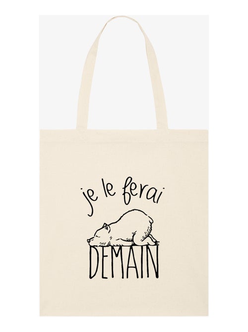 Totebag JE LE FERAI DEMAIN - Kiabi Totebag JE LE FERAI DEMAIN - Kiabi