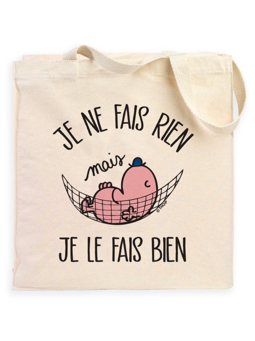 Totebag JE NE FAIS RIEN MAIS JE LE FAIS BIEN - Kiabi Totebag JE NE FAIS RIEN MAIS JE LE FAIS BIEN - Kiabi