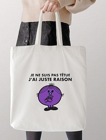 Totebag JE NE SUIS PAS TETUE J AI JUSTE RAISON