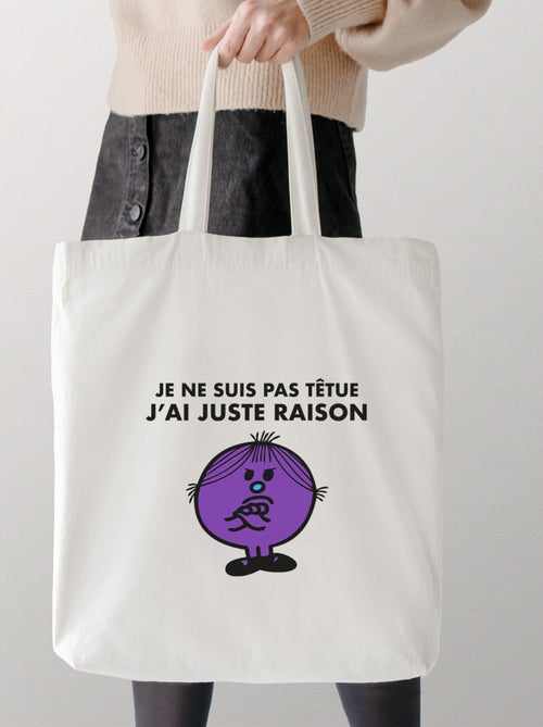 Totebag JE NE SUIS PAS TETUE J AI JUSTE RAISON - Kiabi Totebag JE NE SUIS PAS TETUE J AI JUSTE RAISON - Kiabi
