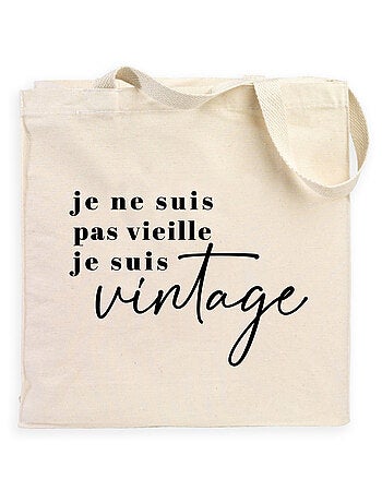 Totebag JE NE SUIS PAS VIEILLE JE SUIS VINTAGE