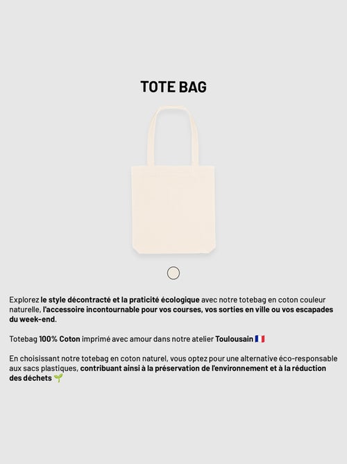 Totebag JE NE VIEILLIS PAS JE PRENDS DE LA VALEUR 2 - Kiabi Totebag JE NE VIEILLIS PAS JE PRENDS DE LA VALEUR 2 - Kiabi