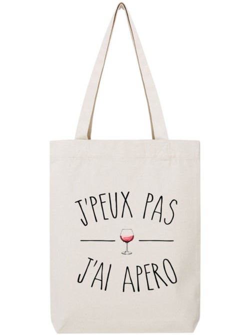 Totebag JE PEUX PAS J'AI APÉRO - Kiabi Totebag JE PEUX PAS J'AI APÉRO - Kiabi