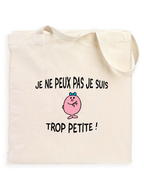 Totebag JE PEUX PAS JE SUIS TROP PETITE - Kiabi