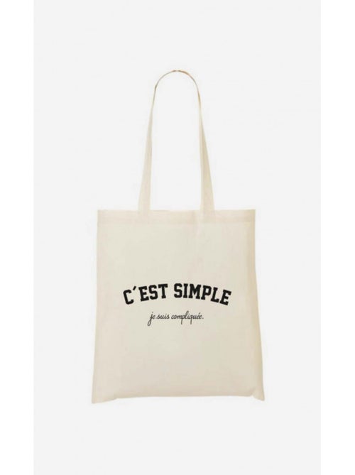 Totebag JE SUIS COMPLIQUEE - Kiabi Totebag JE SUIS COMPLIQUEE - Kiabi