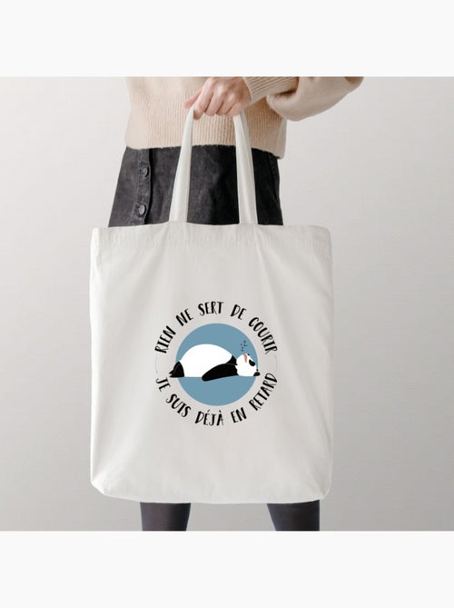 Totebag JE SUIS DEJA EN RETARD - Kiabi Totebag JE SUIS DEJA EN RETARD - Kiabi