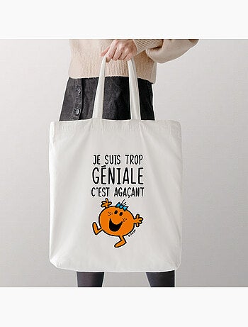 Totebag JE SUIS TROP GÉNIALE C'EST AGAÇANT