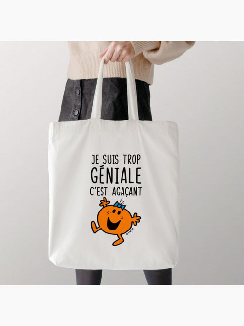 Totebag JE SUIS TROP GÉNIALE C'EST AGAÇANT - Kiabi Totebag JE SUIS TROP GÉNIALE C'EST AGAÇANT - Kiabi