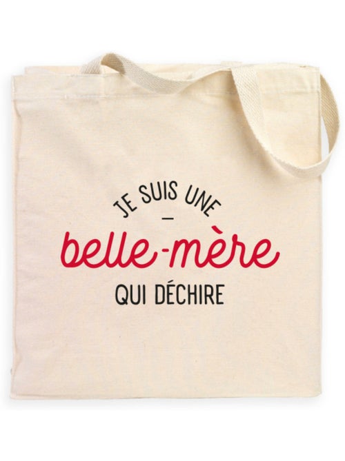 Totebag JE SUIS UNE BELLE-MÈRE QUI DÉCHIRE - Kiabi Totebag JE SUIS UNE BELLE-MÈRE QUI DÉCHIRE - Kiabi