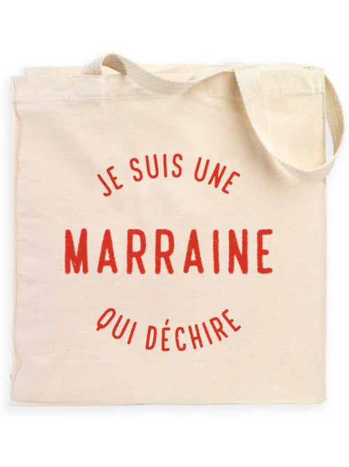 Totebag JE SUIS UNE MARRAINE QUI DÉCHIRE 2 MPT - Kiabi Totebag JE SUIS UNE MARRAINE QUI DÉCHIRE 2 MPT - Kiabi