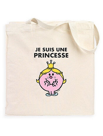 Totebag JE SUIS UNE PRINCESSE FACE