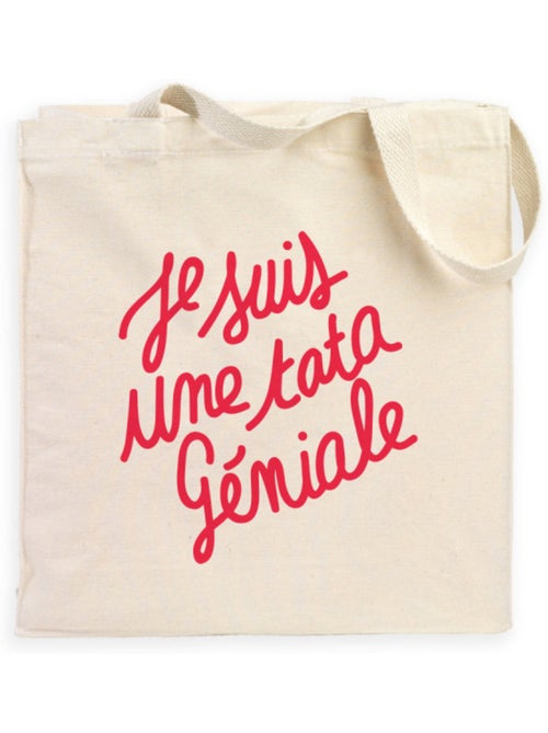 Totebag JE SUIS UNE TATA GÉNIALE - Kiabi Totebag JE SUIS UNE TATA GÉNIALE - Kiabi