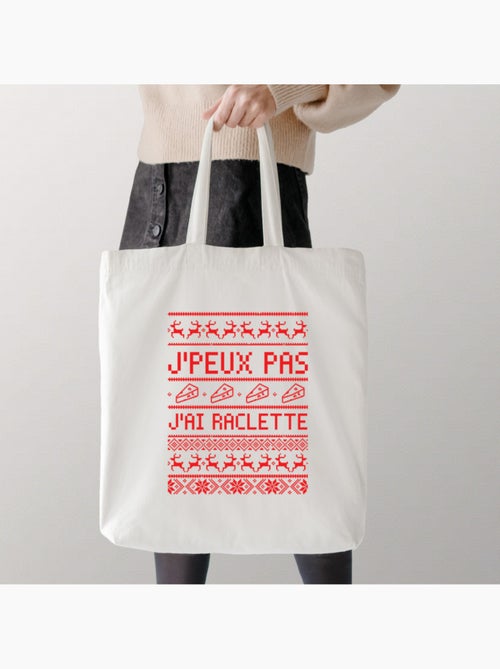 Totebag J'PEUX PAS J'AI RACLETTE - Kiabi Totebag J'PEUX PAS J'AI RACLETTE - Kiabi